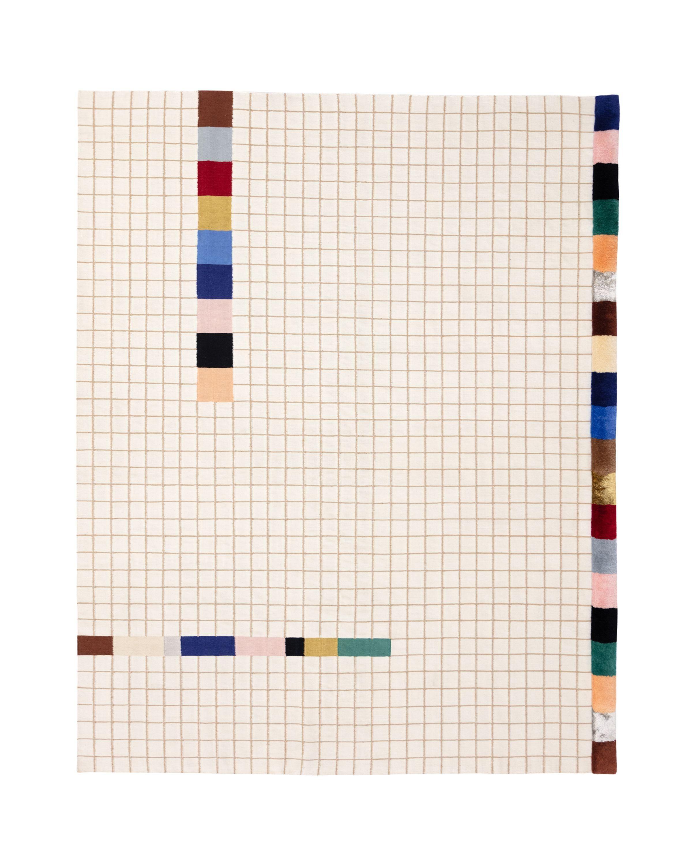 cc tapis RAAG RECTANGULAR GRID 3 DOSHI LEVIEN Teppich auf Lager (Handgewebt) im Angebot