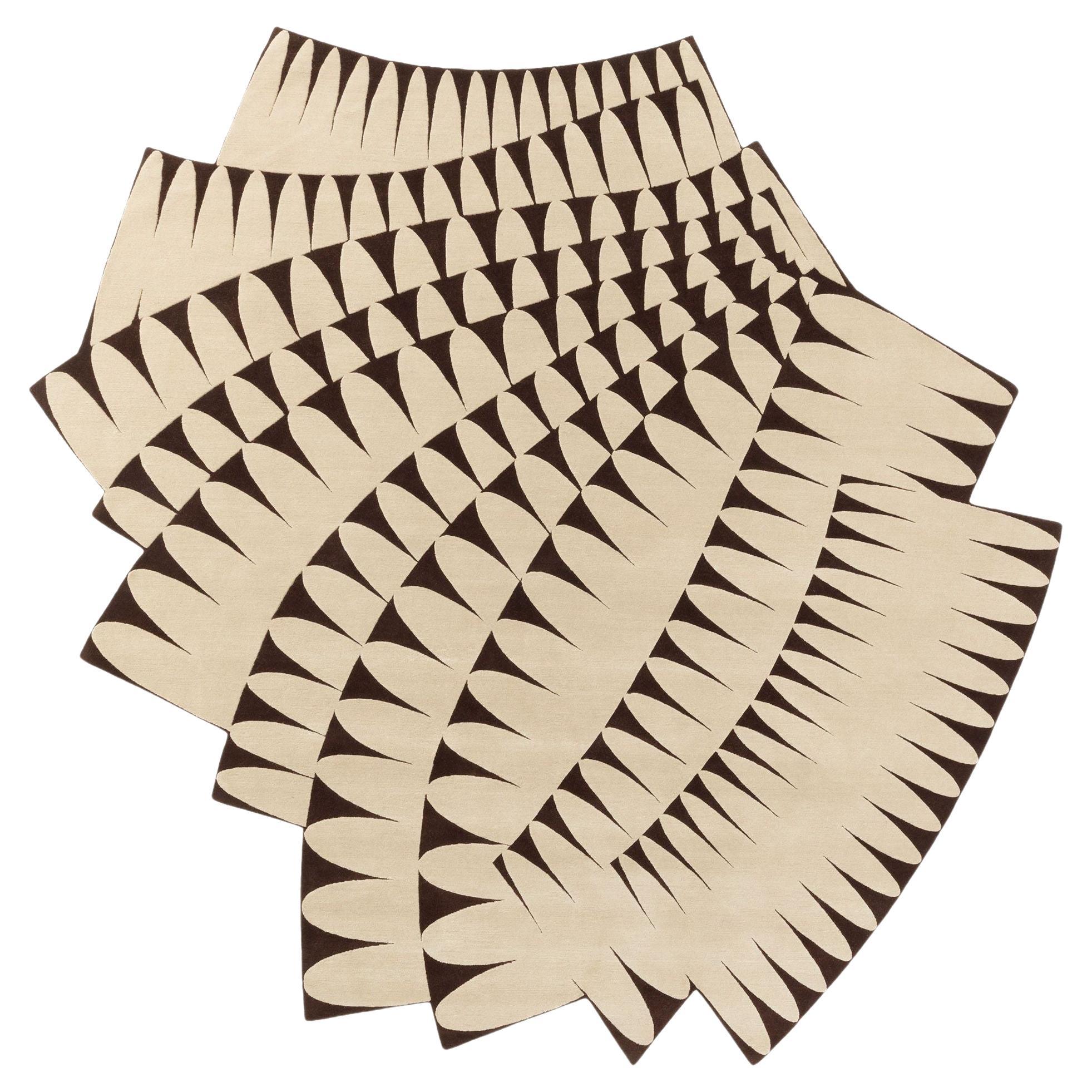 cc-tapis RIPPLE handgefertigter Teppich in Dune shadow Finish von Patricia Urquiola
