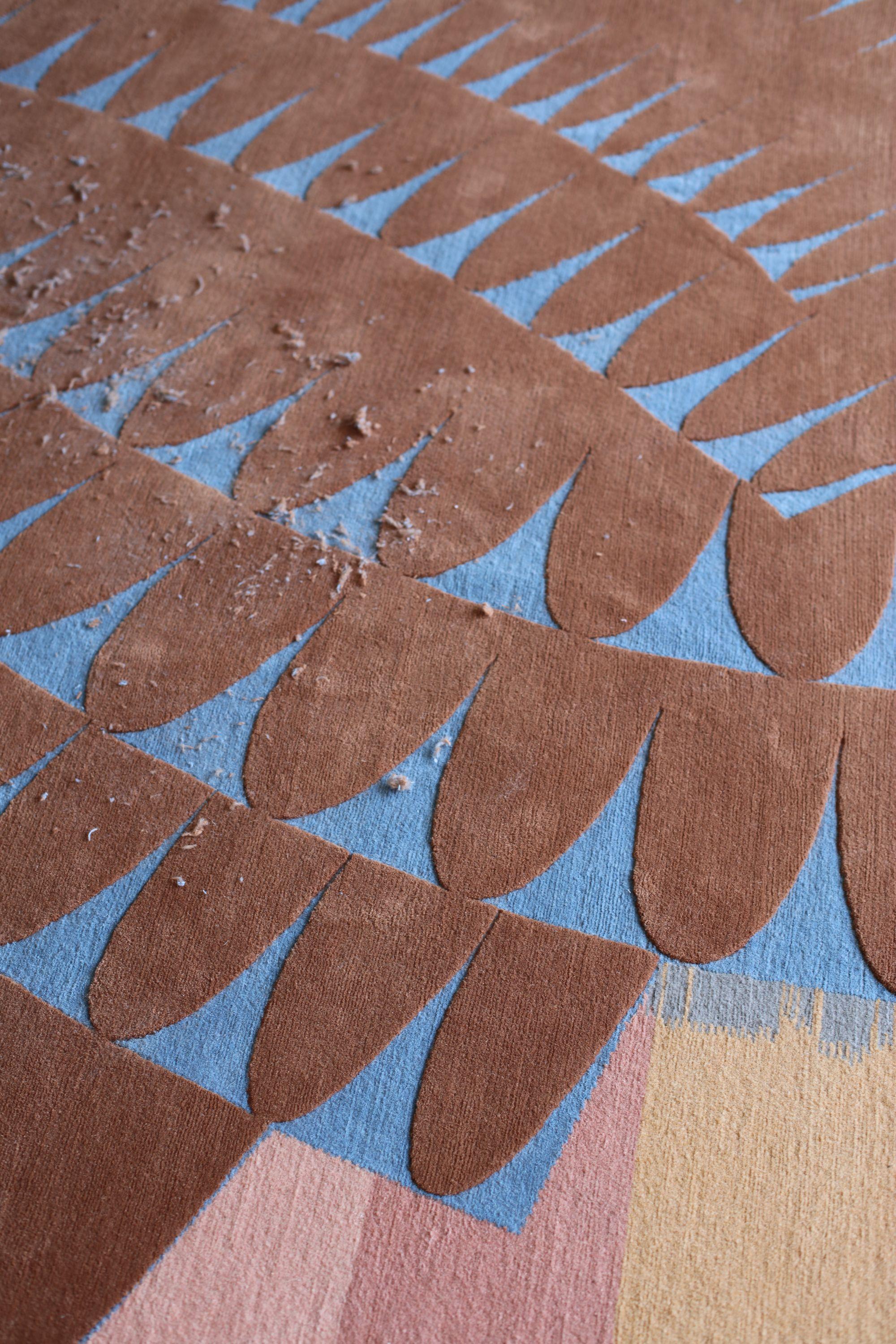 cc-tapis RIPPLE handgefertigter Teppich in Earth glow Finish von Patricia Urquiola im Angebot 2