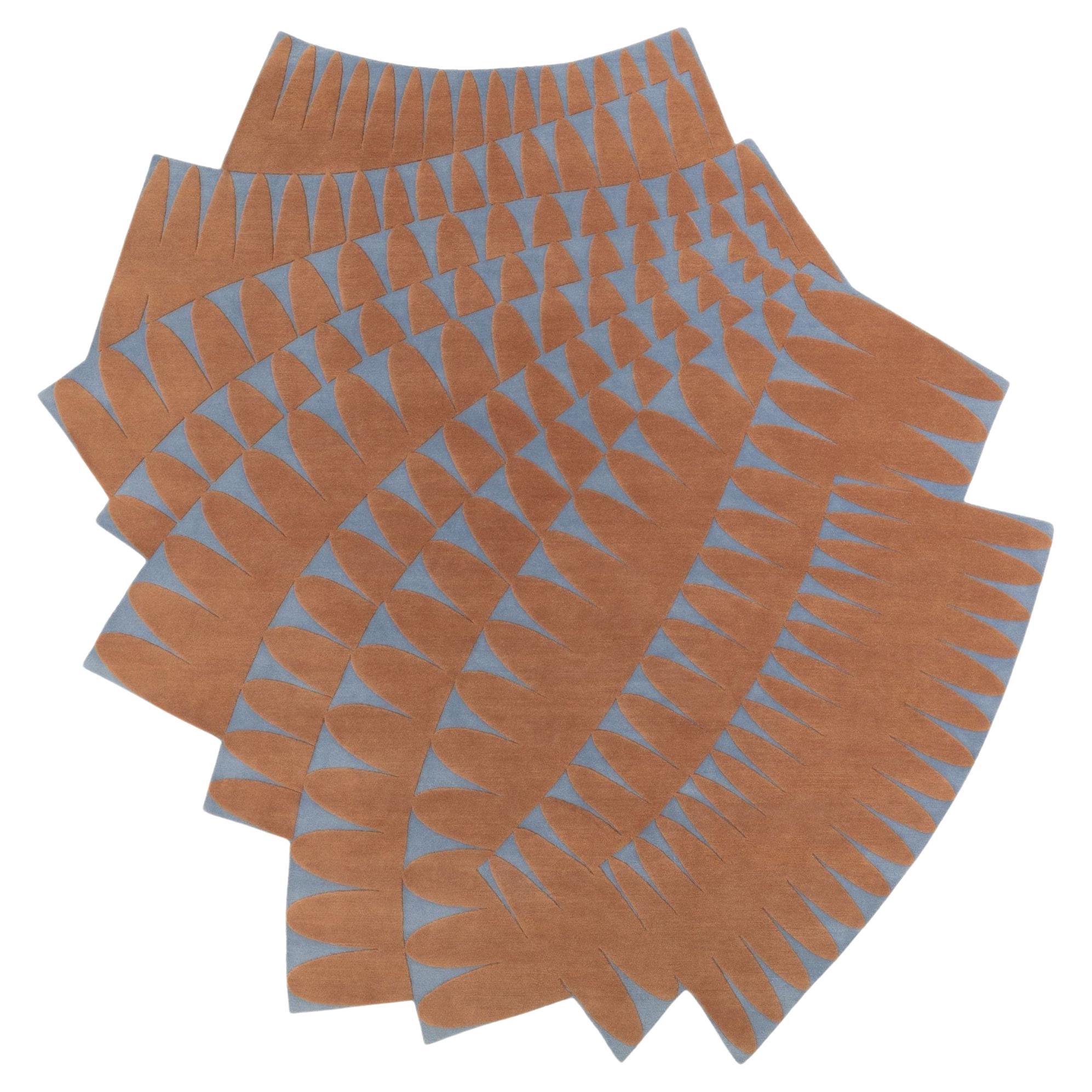 cc-tapis RIPPLE Handgefertigter Teppich in Lavendelwurzeloptik von Patricia Urquiola