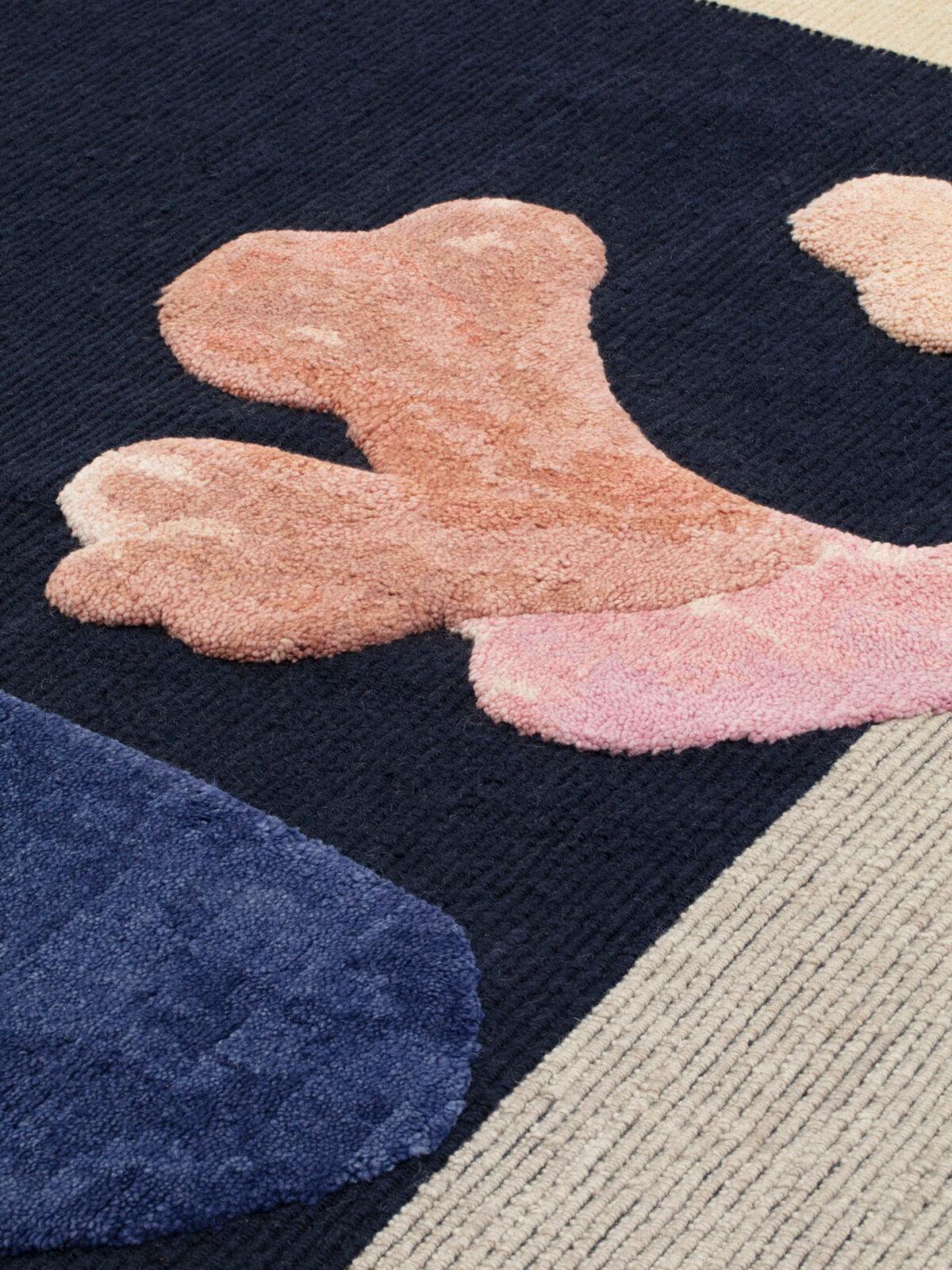 Contemporary cc-tapis RUDE COLLECTION - BITS IN SPACE handmade rug by Faye Toogood For Sale