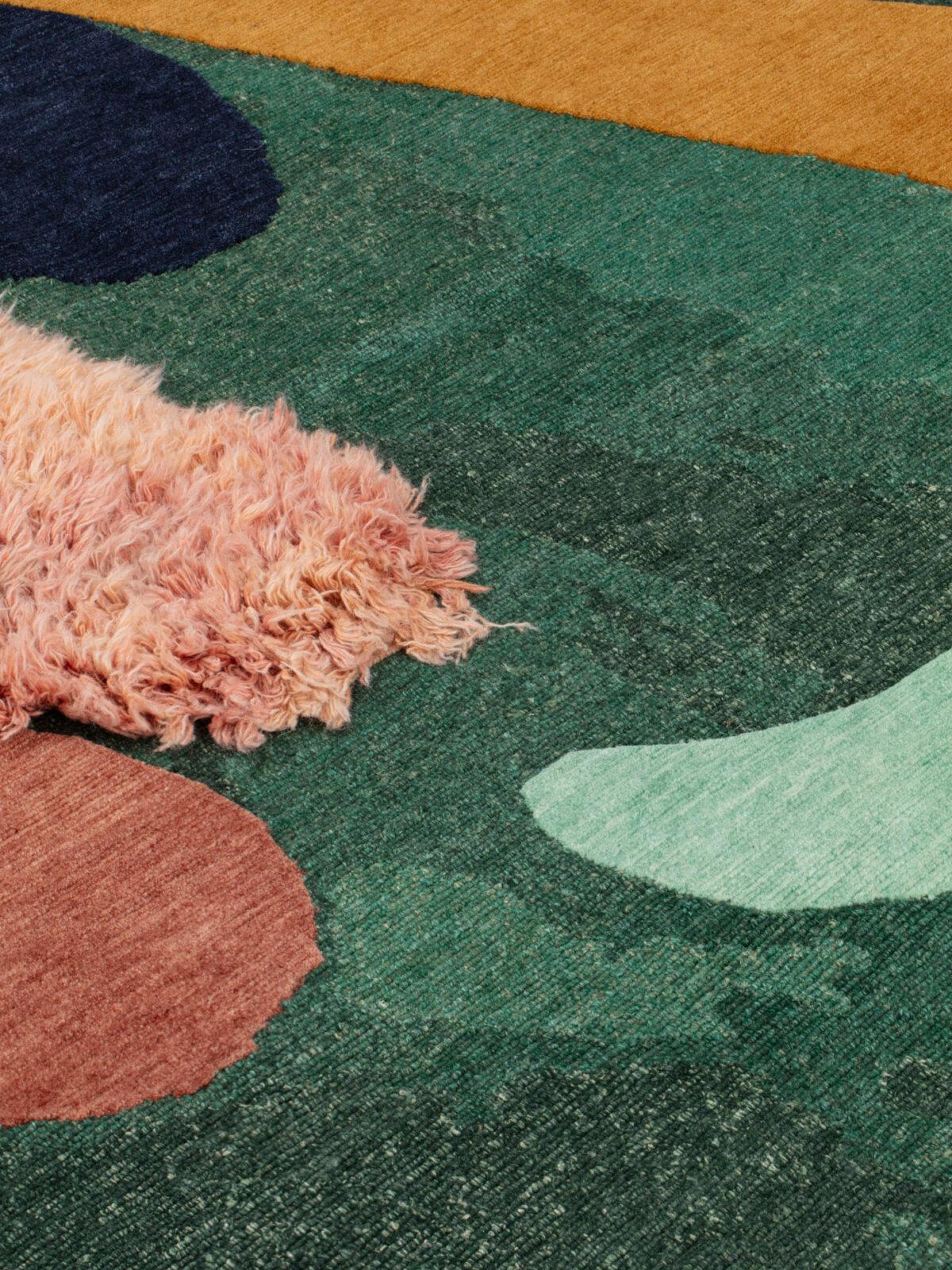 Hand-Knotted cc-tapis RUDE COLLECTION - TONGUE-AND-CHEEK handmade rug by Faye Toogood For Sale