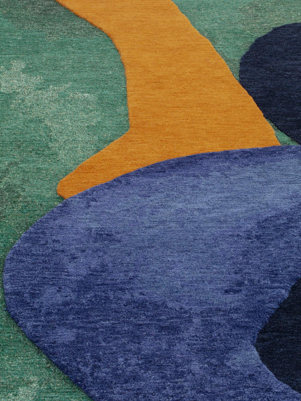 Contemporary cc-tapis RUDE COLLECTION - TONGUE-AND-CHEEK handmade rug by Faye Toogood For Sale