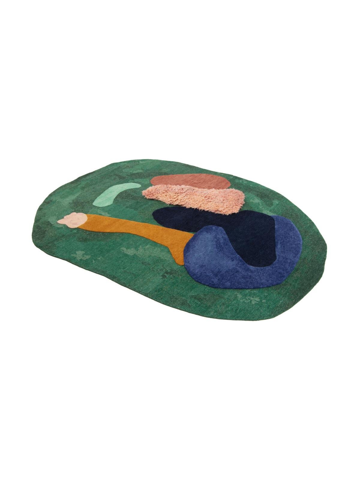 Wool cc-tapis RUDE COLLECTION - TONGUE-AND-CHEEK handmade rug by Faye Toogood For Sale