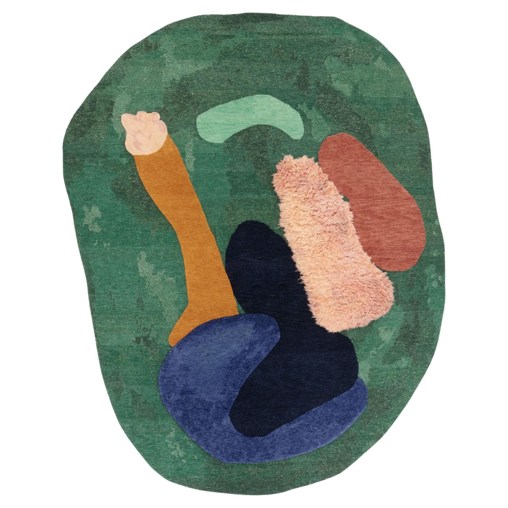cc-tapis RUDE COLLECTION - TONGUE-AND-CHEEK handmade rug by Faye Toogood For Sale