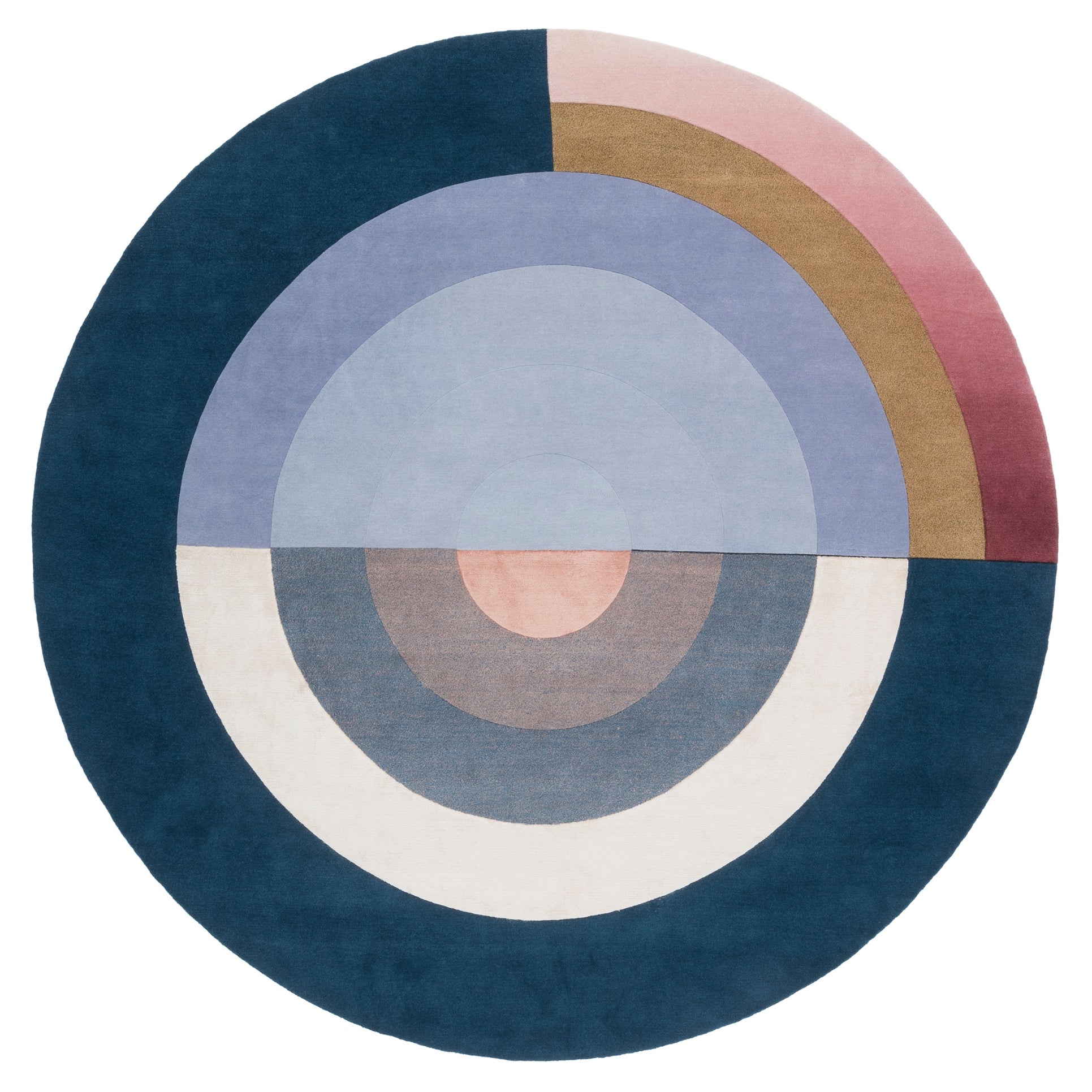 cc-tapis Tappeto Bliss Round Blue di Mae Engelgeer