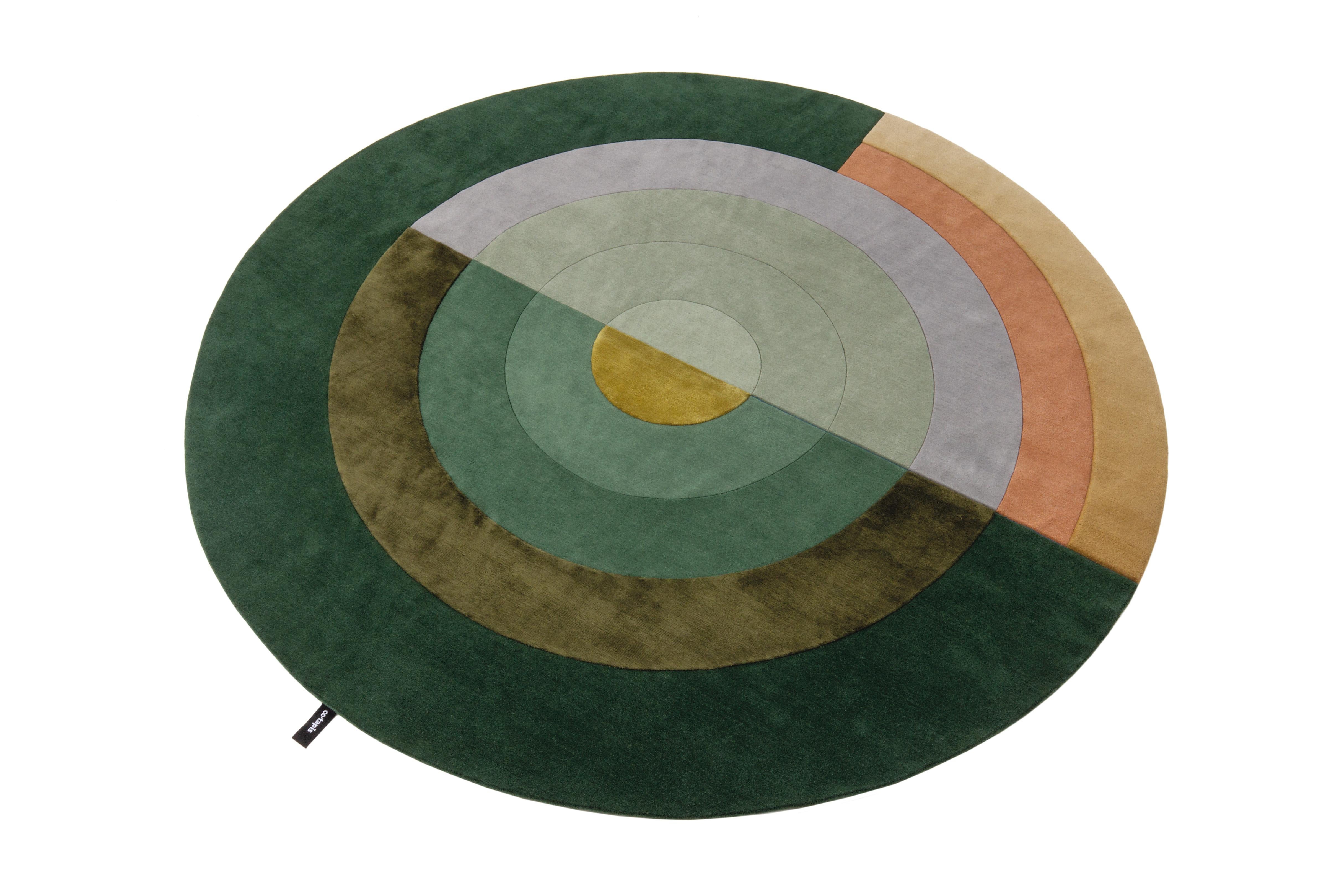 Modern cc-tapis Rug Bliss Round in Forest by Mae Engelgeer For Sale