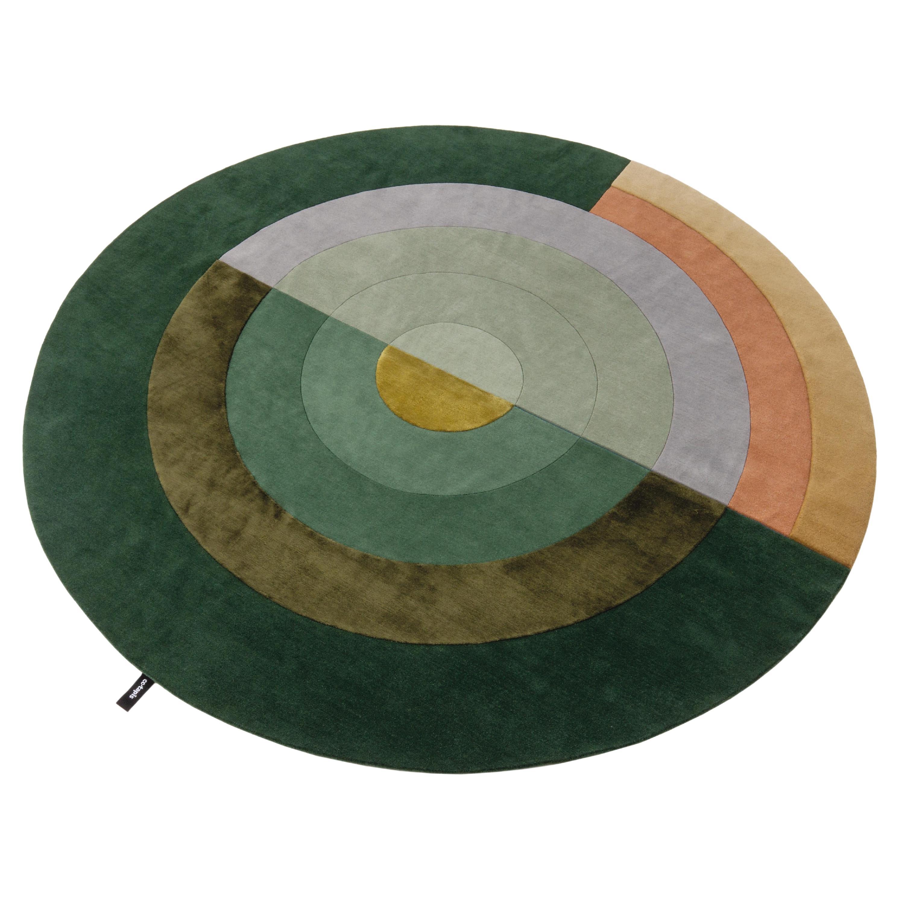 cc-tapis Rug Bliss Round in Forest by Mae Engelgeer For Sale