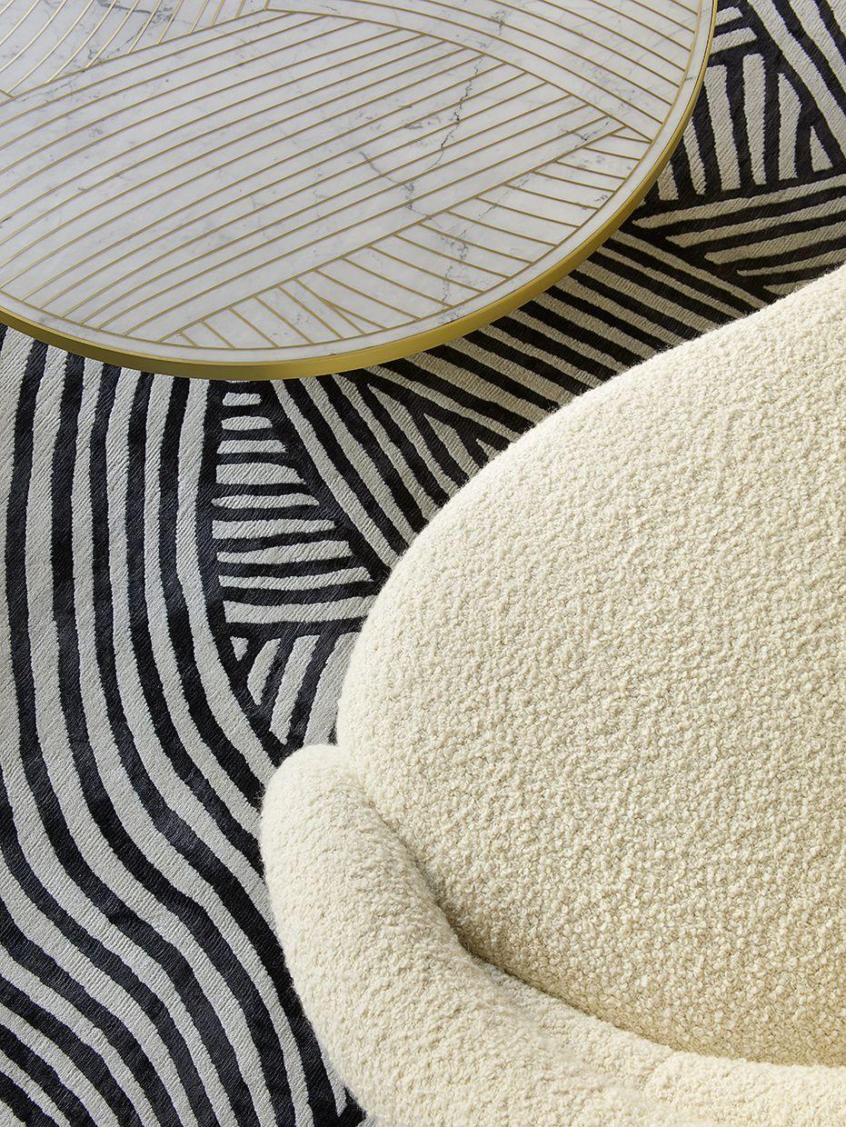 cc-Tapis Rug Inky Dhow Black by Bethan Gray en Nuevo estado para la venta en Brooklyn, NY