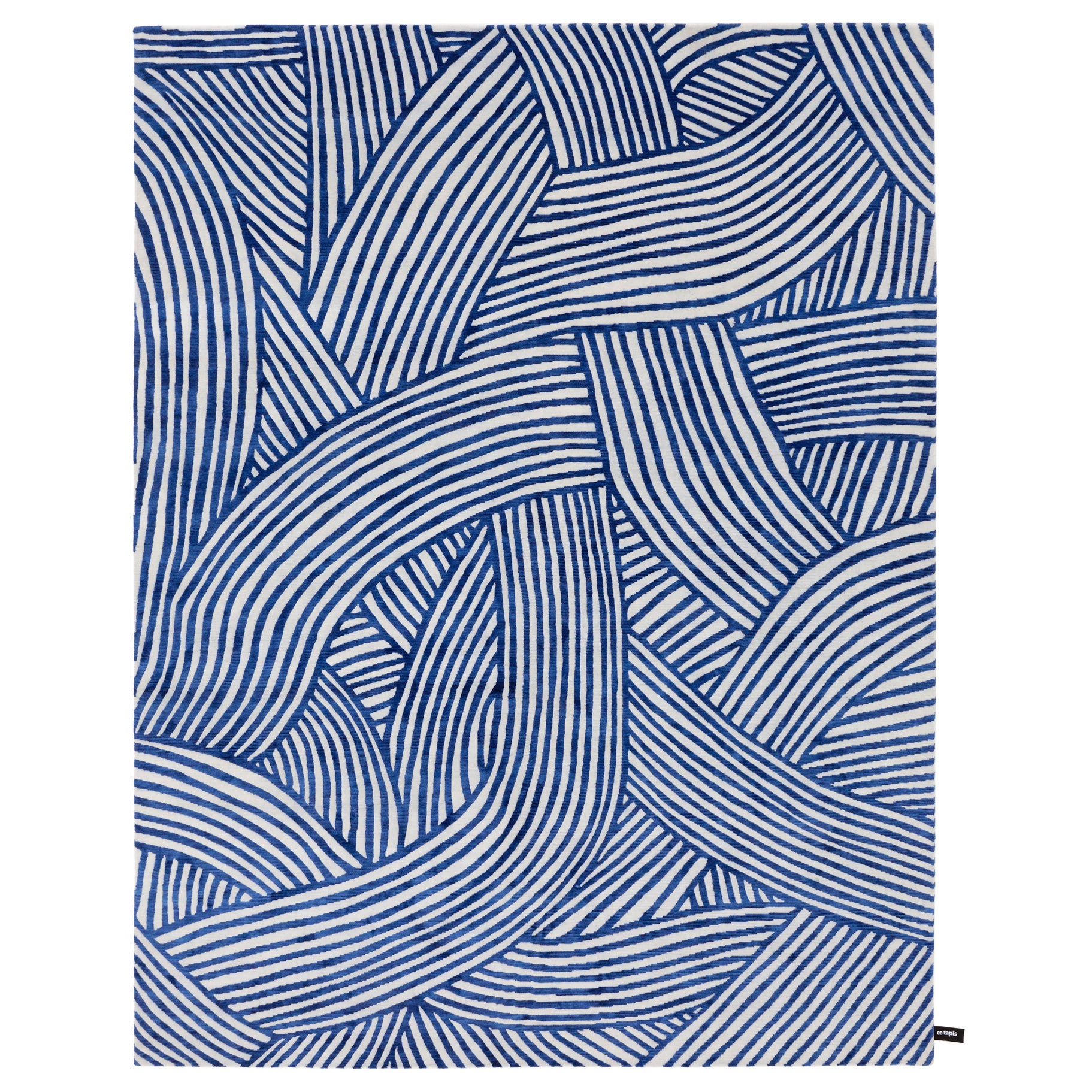 cc-tapis Teppich Inky Dhow von Bethan Gray in Blau im Angebot