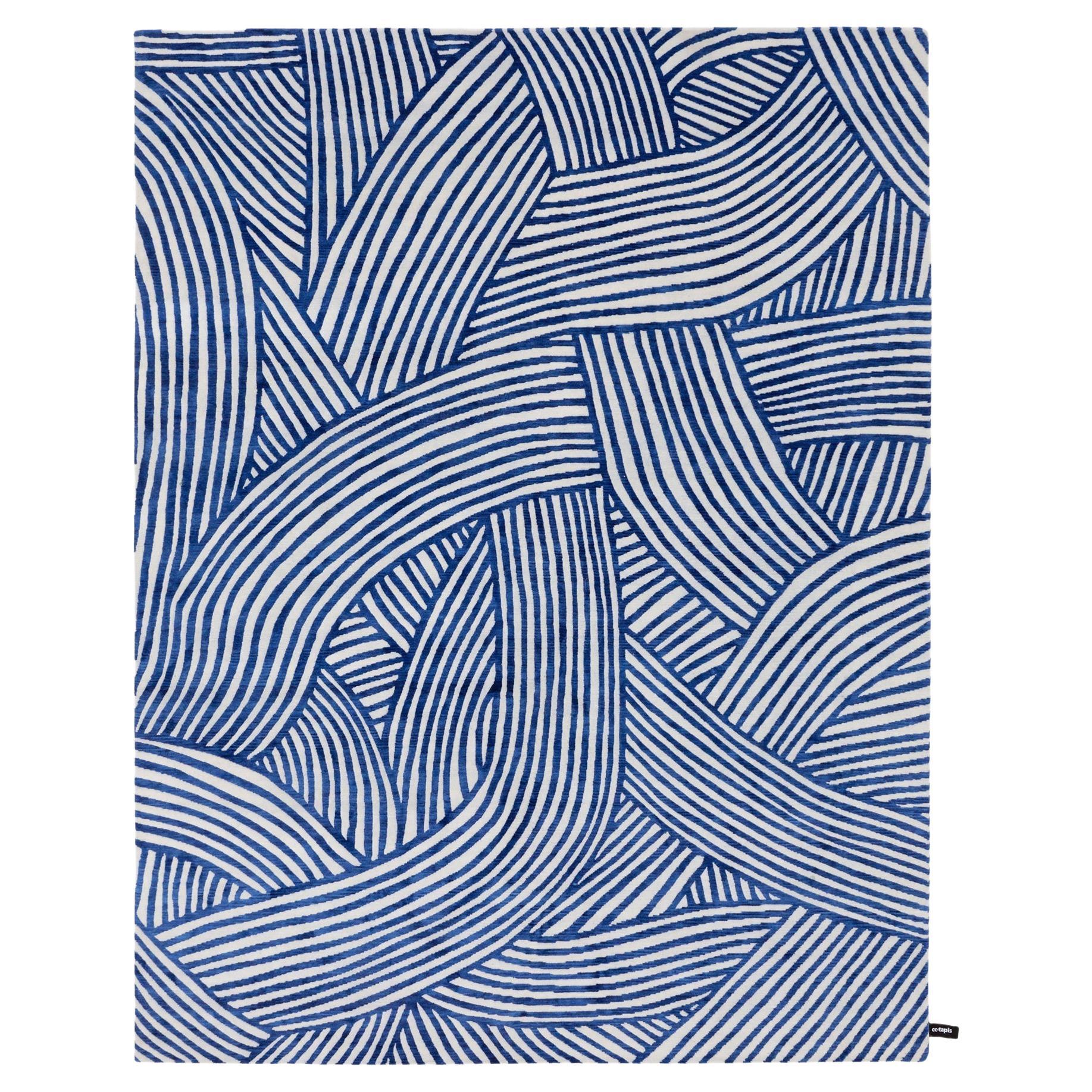 Tapis cc-tapis Inky Dhow by Bethan Gray en bleu - EN STOCK