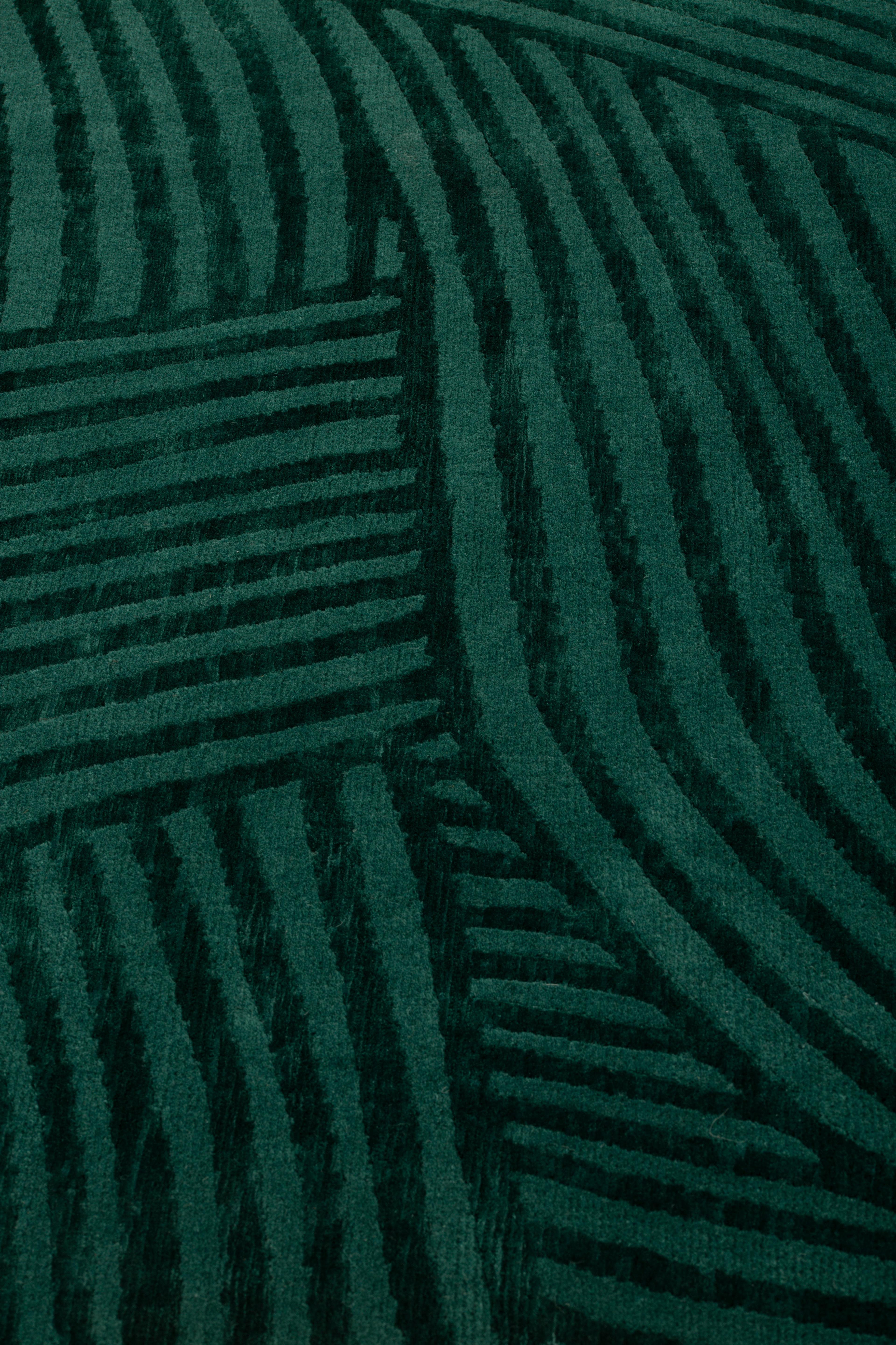 Modern cc-tapis Rug Inky Dhow Green by Bethan Gray - IN STOCK For Sale