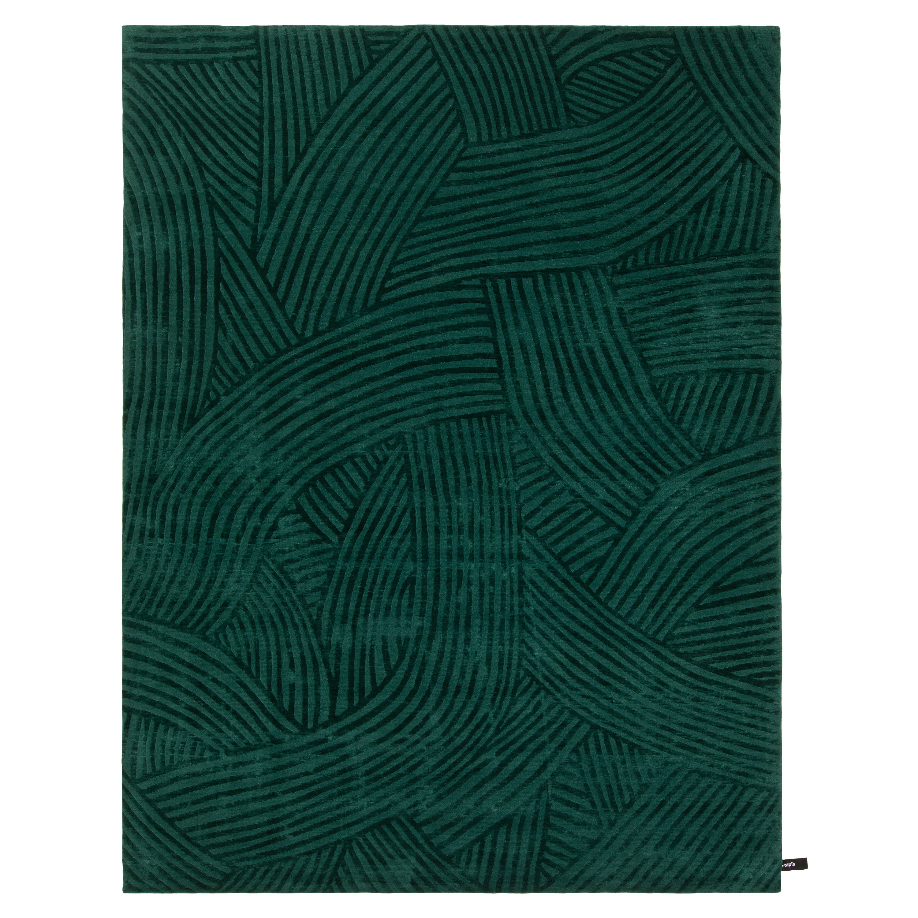 cc-tapis Teppich Inky Dhow Grün von Bethan Gray im Angebot