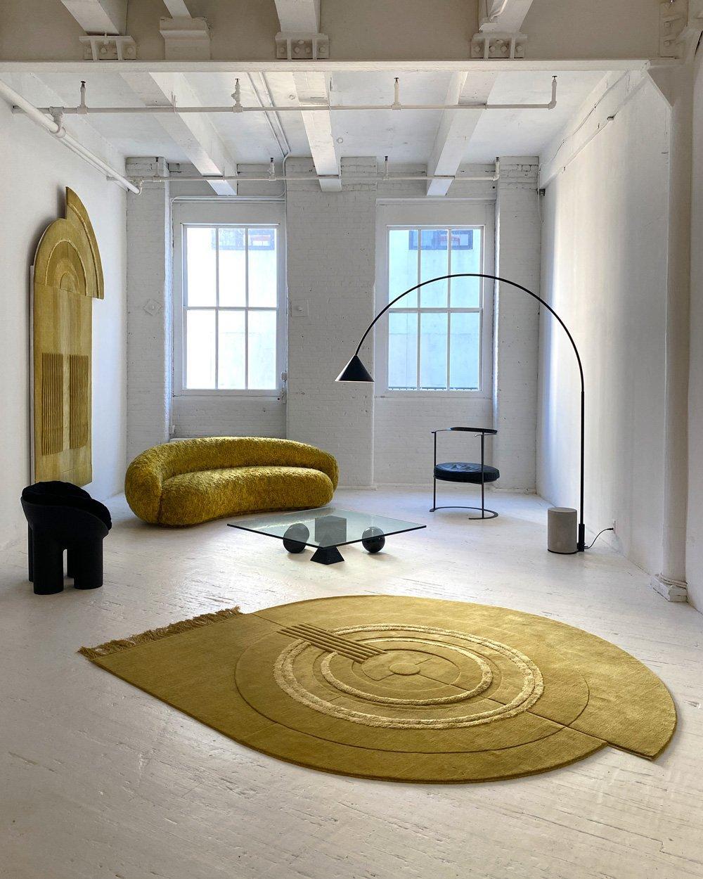 cc-tapis Rug Ultimate Bliss Gold Round by Mae Engelgeer for Duplex For Sale 4