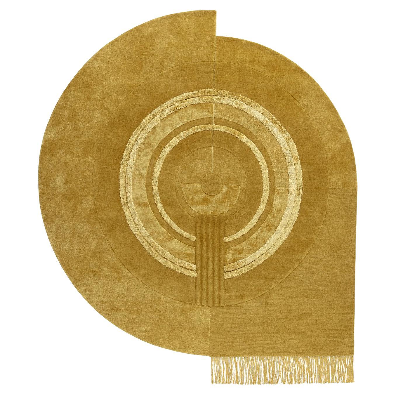 cc-tapis Rug Ultimate Bliss Gold Round by Mae Engelgeer for Duplex