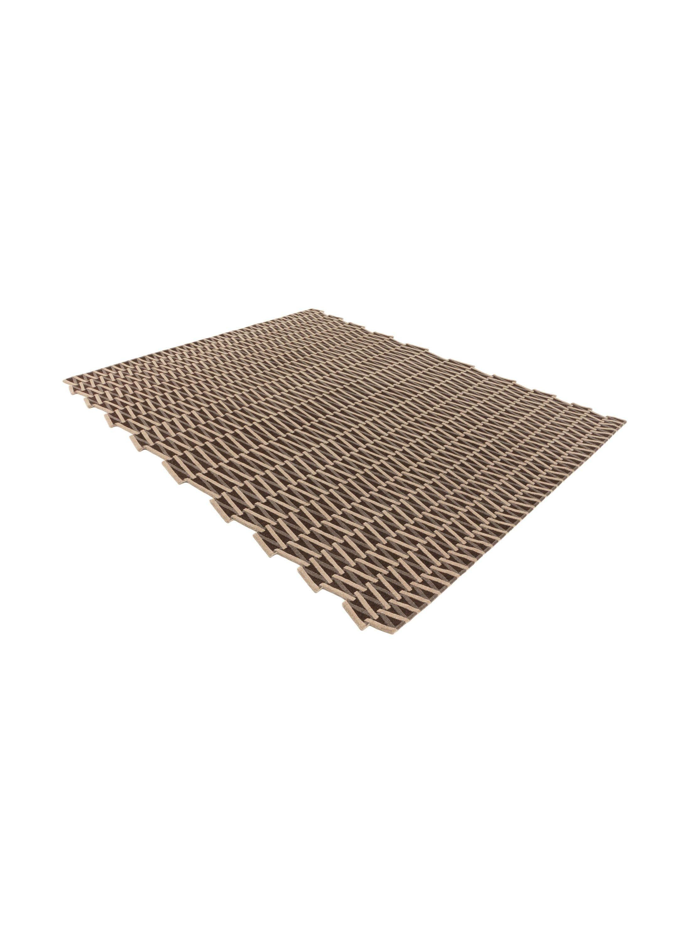 Noué à la main cc-tapis SPIRALÉ tapis fait main en Dark undyed de Dominique Perrault en vente