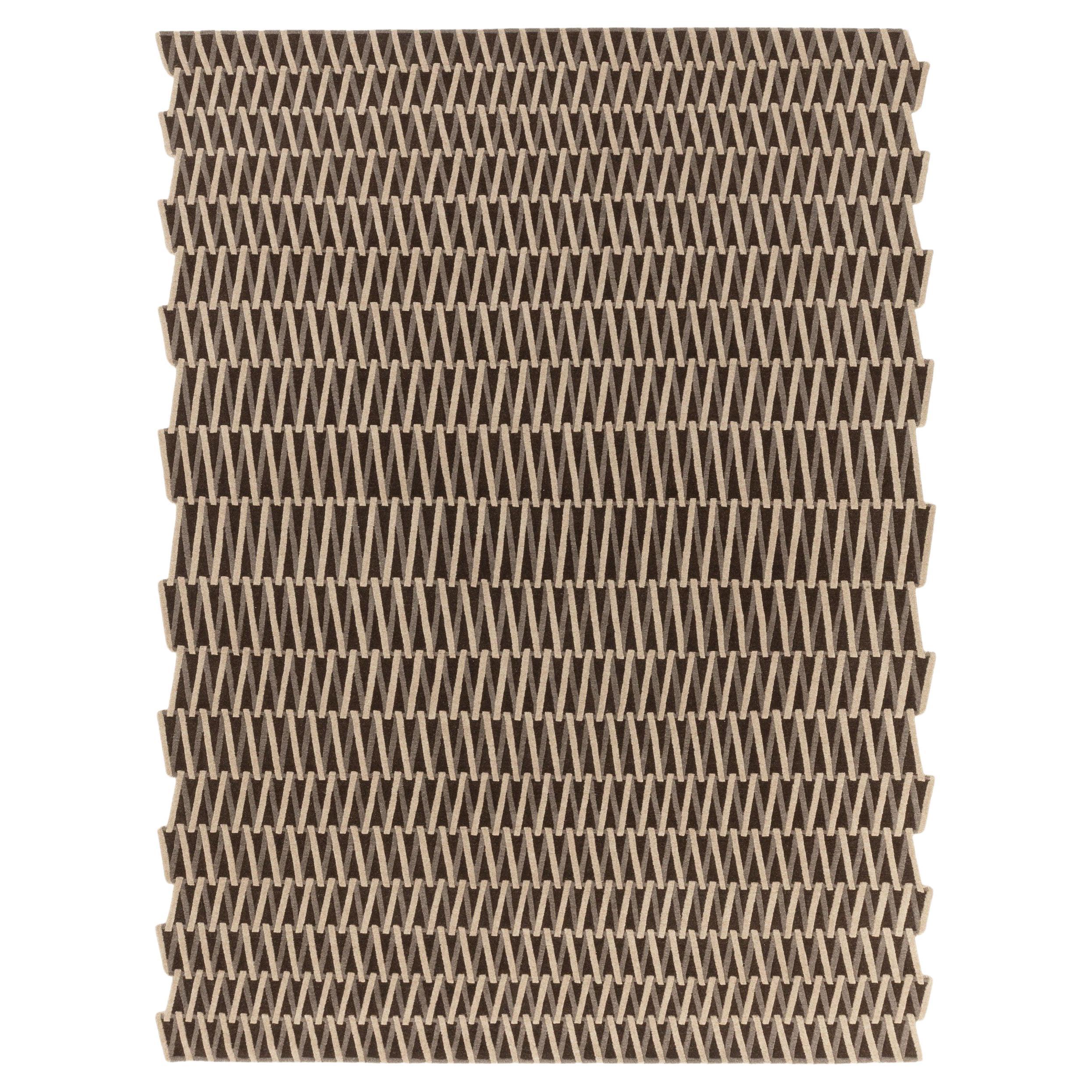 cc-tapis SPIRALÉ tapis fait main en Dark undyed de Dominique Perrault en vente