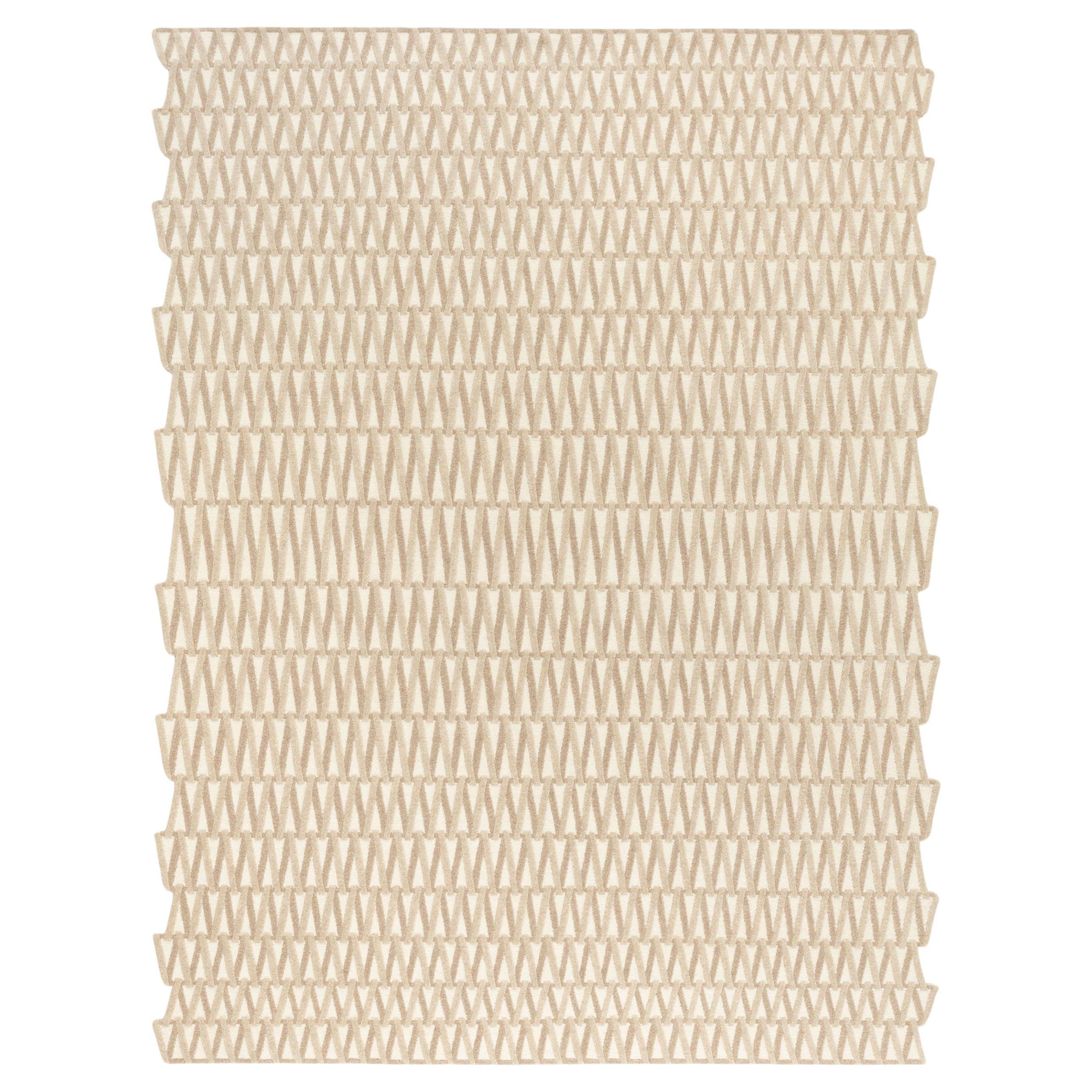 cc-tapis SPIRALÉ LINEN tapis fait main par Dominique Perrault