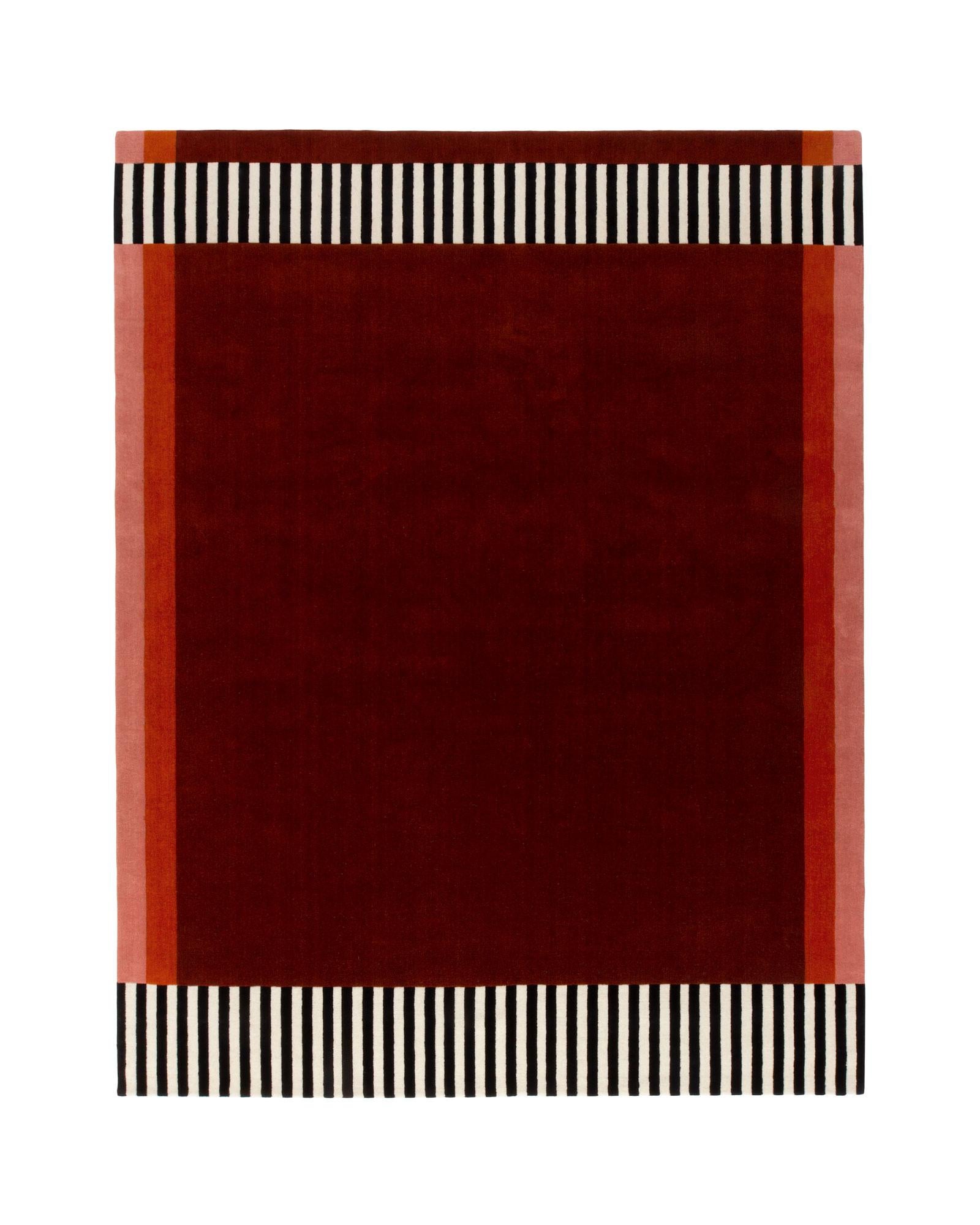 Nepalese cc-tapis Strict Rayures So Much Fun Collection by Claude Cartier Studio For Sale