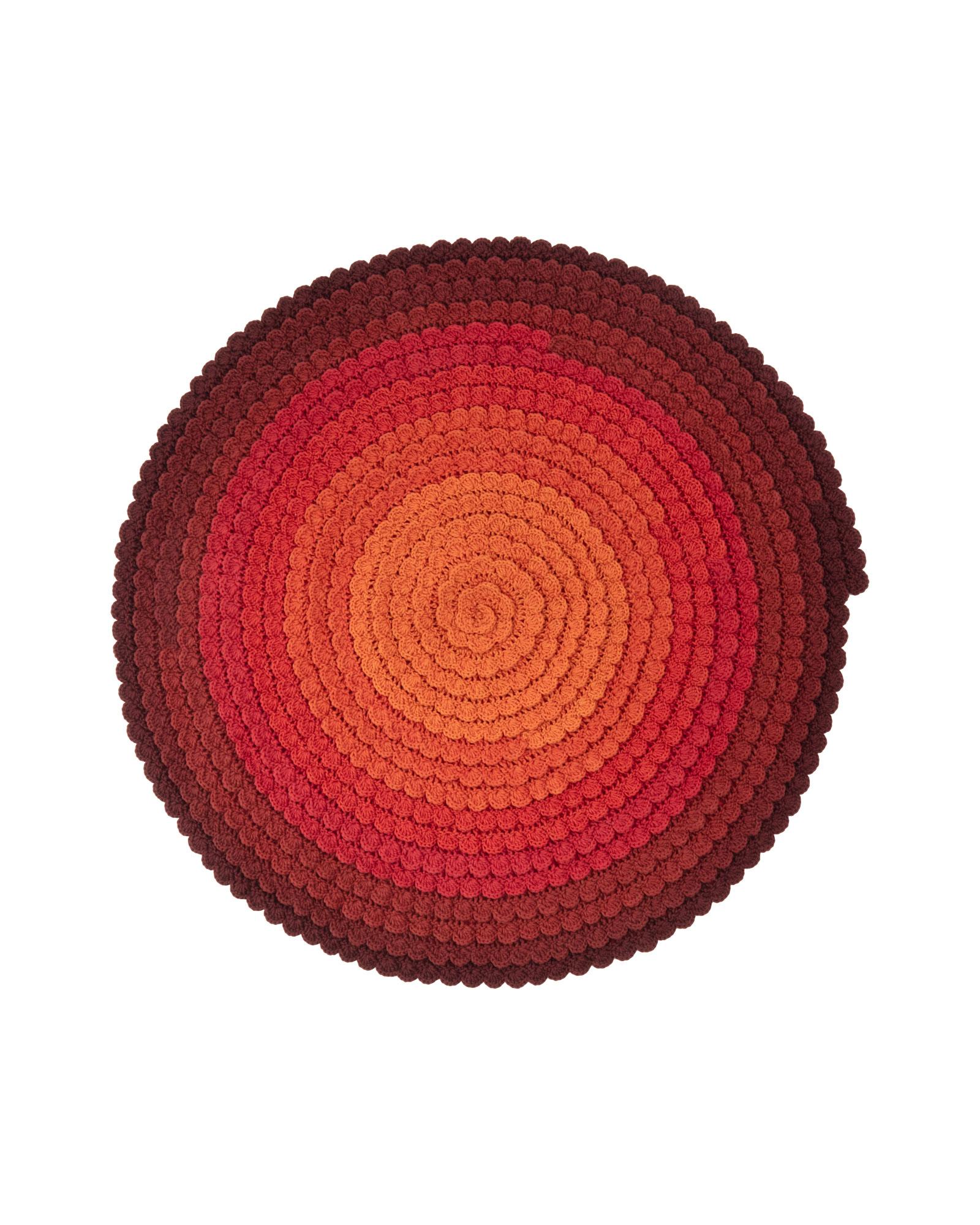 Contemporary cc-tapis SWIRL AUTUMN handmade rug by Univers Uchronia For Sale