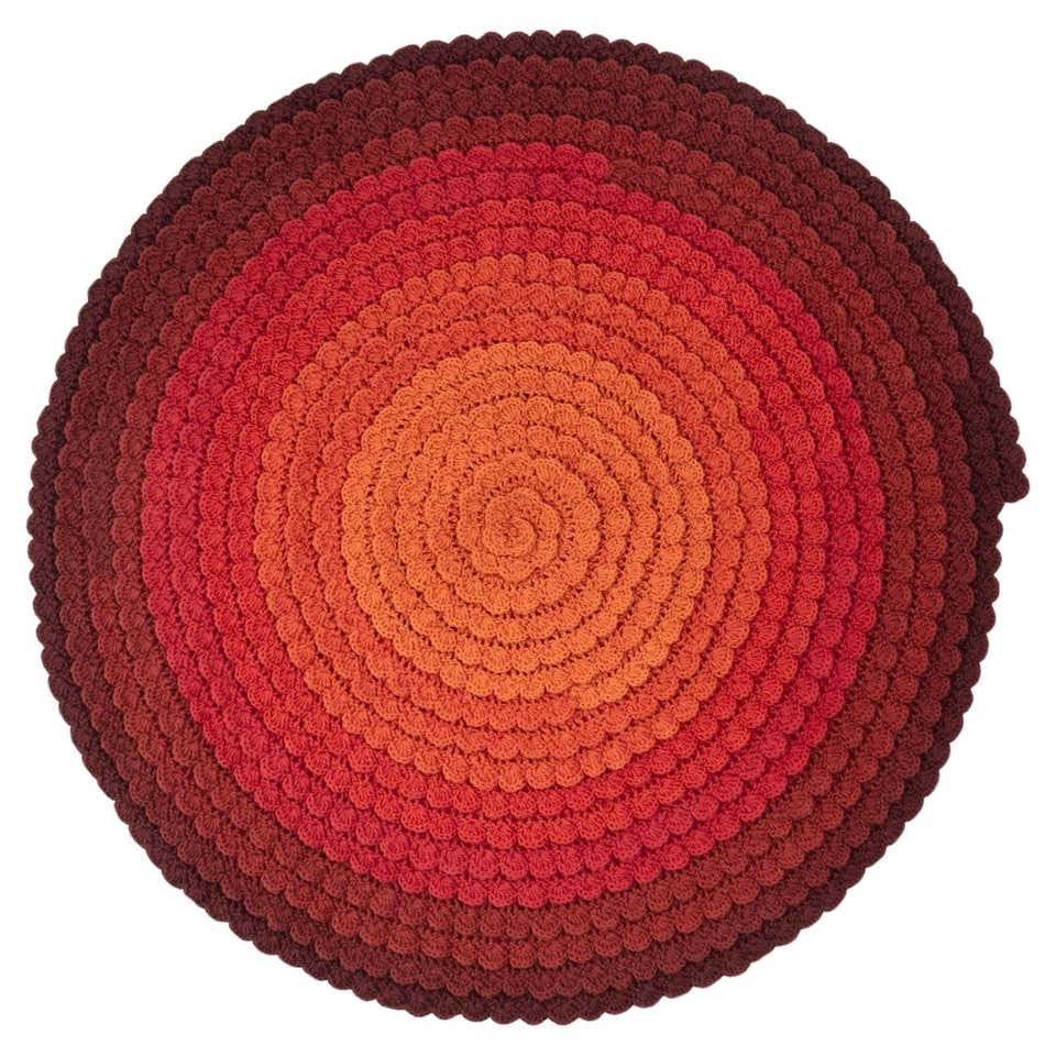 Murano Swirl Round White Rug For Sale at 1stDibs | murano rug