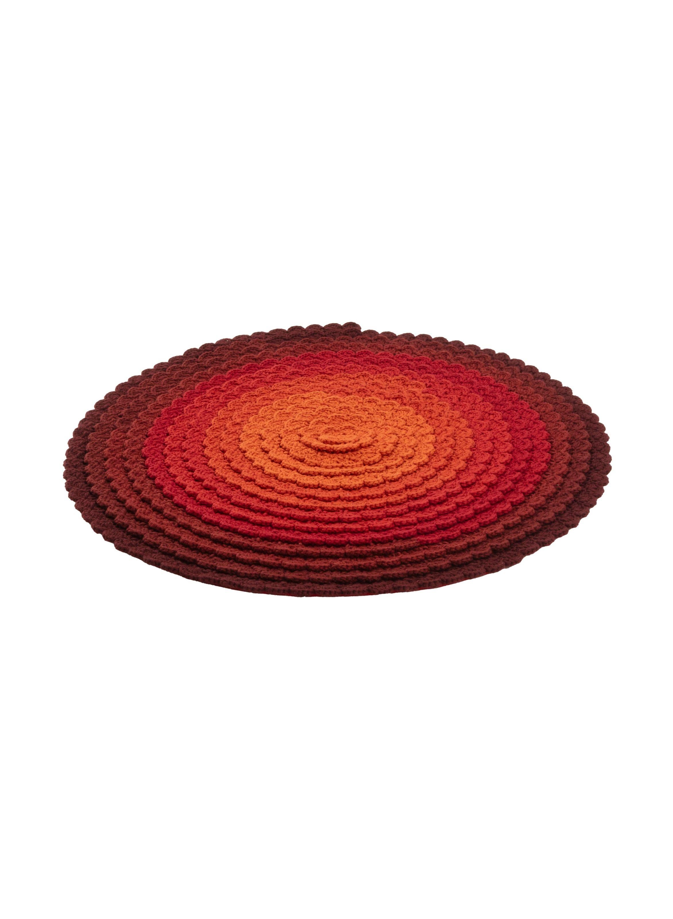 Indiano cc-tapis SWIRL AUTUMN Piccolo tappeto realizzato a mano da Univers Uchronia in vendita