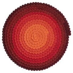 cc-tapis SWIRL AUTUMN Petit tapis fait main par Univers Uchronia