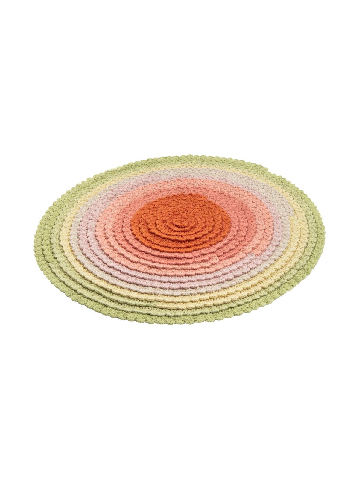 Indian cc-tapis SWIRL SPRING handmade rug by Univers Uchronia For Sale