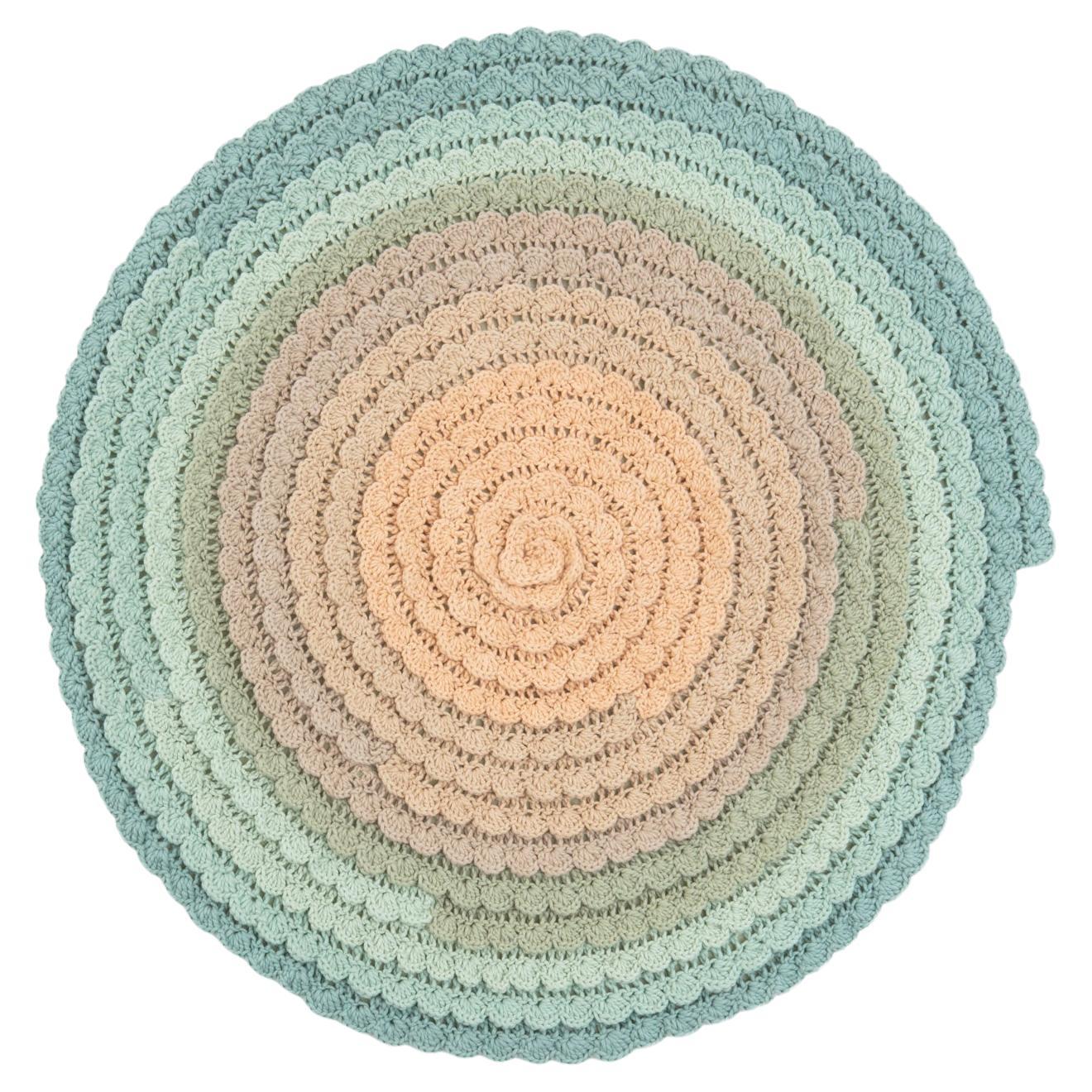 cc-tapis SWIRL WINTER handmade rug by Univers Uchronia For Sale