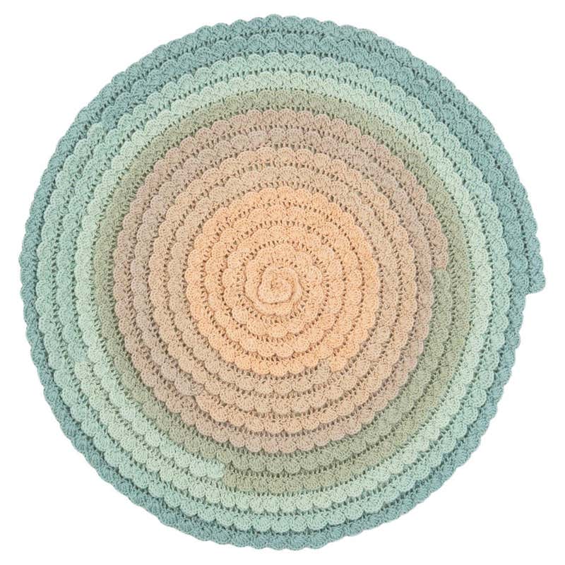 Murano Swirl Round White Rug For Sale at 1stDibs | murano rug