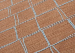 cc-tapis Tessera Offset Large rug in Brown light blue by Yabu Pushelberg