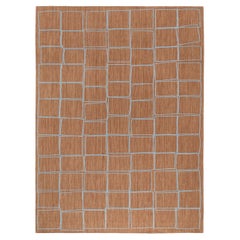 cc-tapis Tessera Offset Large rug in Brown light blue by Yabu Pushelberg