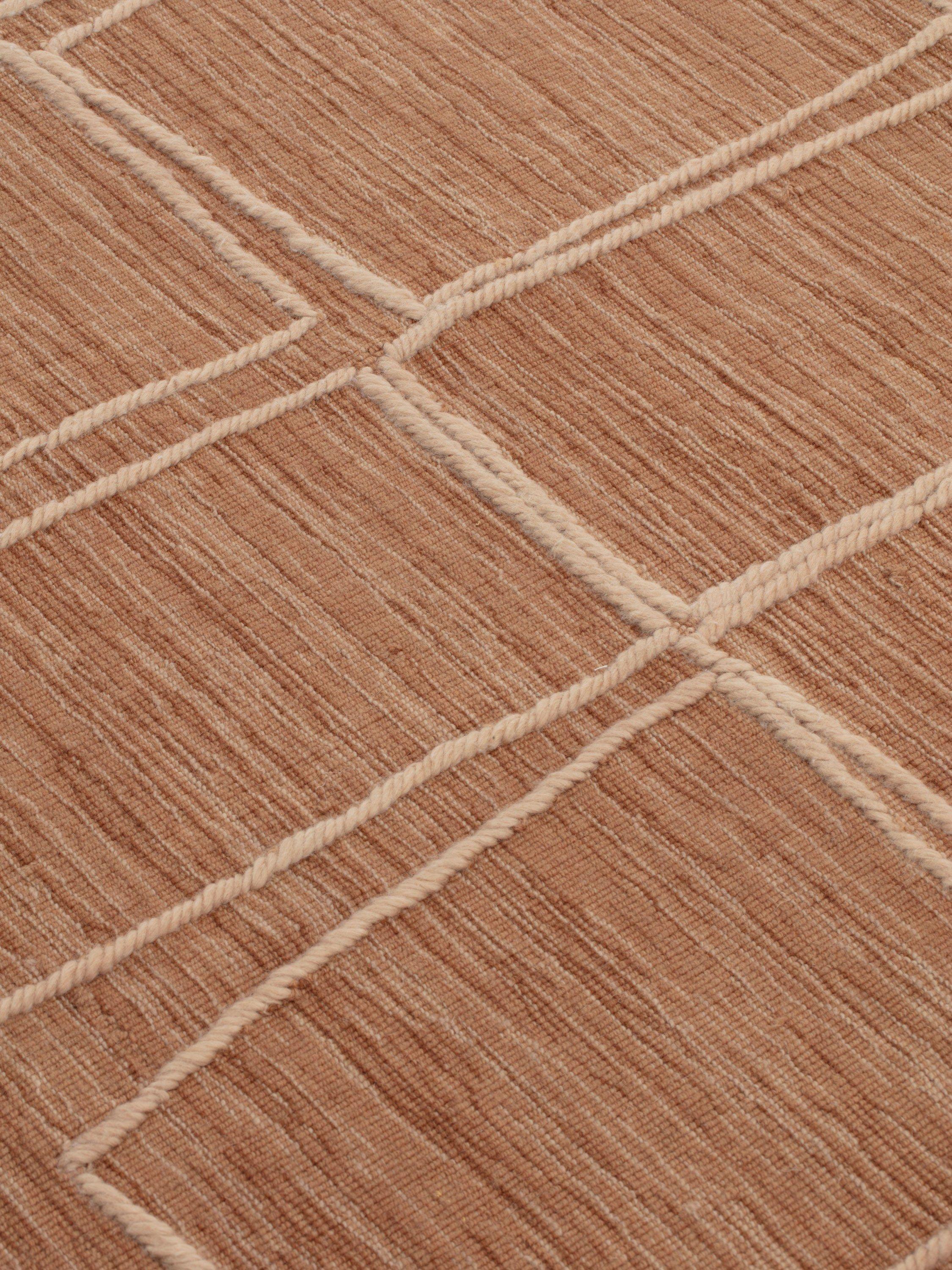 cc-tapis Tessera Offset Medium Teppich in Karamellbraun von Yabu Pushelberg (Nepalesisch) im Angebot