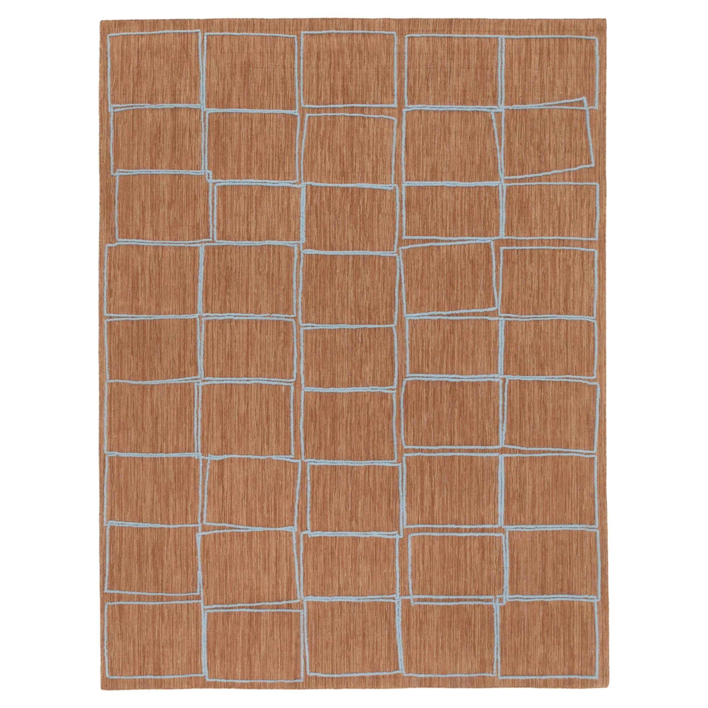 cc-tapis Tessera Offset Medium Teppich in Braun hellblau von Yabu Pushelberg