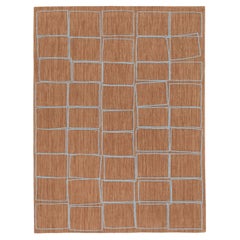 cc-tapis Tessera Offset Medium rug in Brown light blue by Yabu Pushelberg