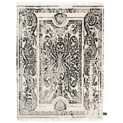 Alfombra CC Tapis Traces De Savonnerie Blanco y Negro