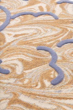 cc-tapis Venus Cirrus Rug in Beige and Lilla by Patricia Urquiola