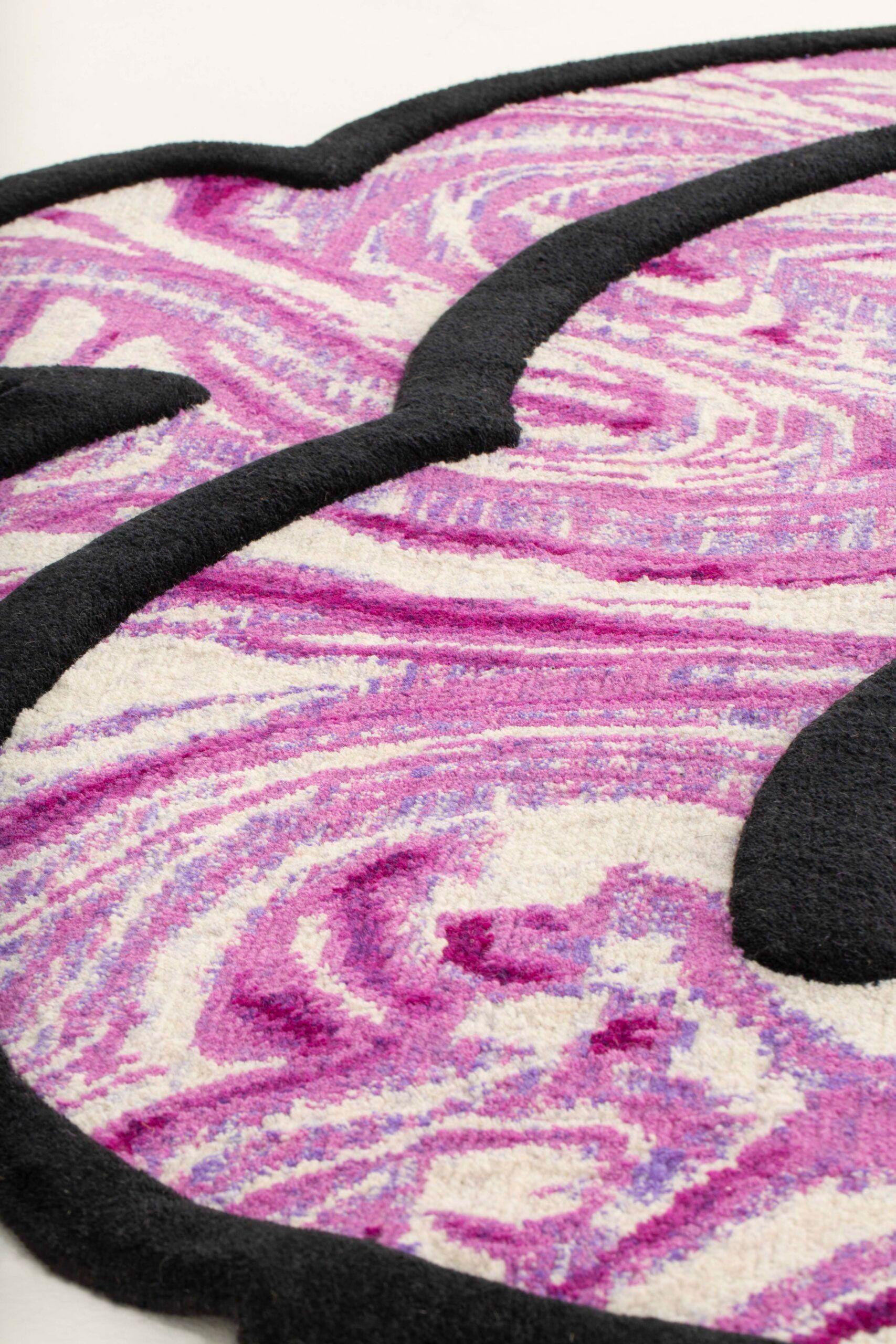 Hand-Knotted cc-tapis Venus Cirrus Rug in Pink by Patricia Urquiola For Sale