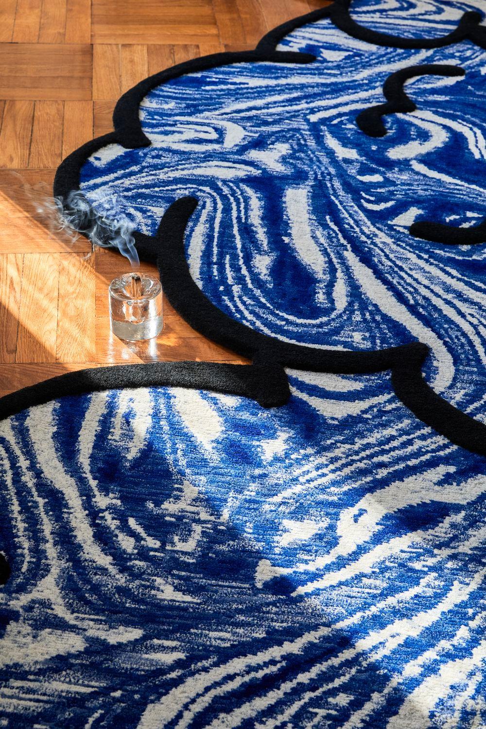cc-tapis Venus Power Rug in Blue by Patricia Urquiola In New Condition For Sale In Brooklyn, NY