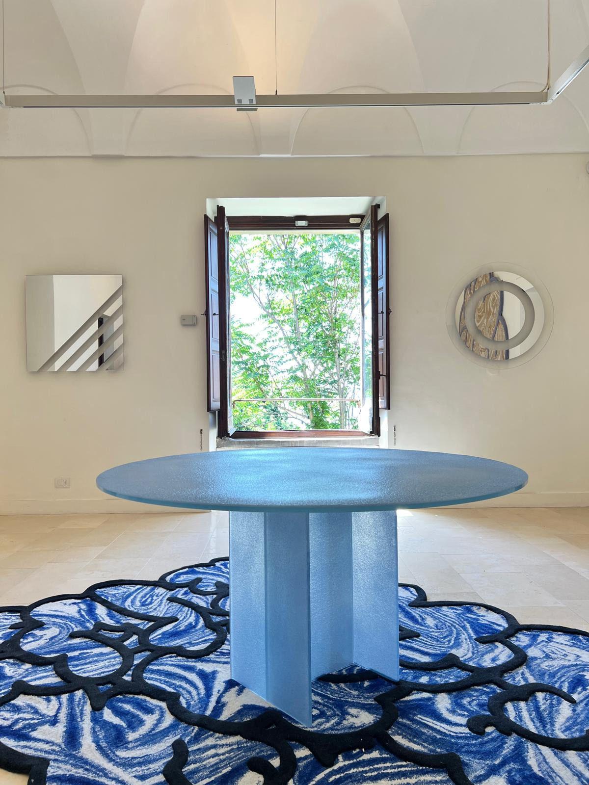 Contemporary cc-tapis Venus WeallcomefromVenus Rug in Blue by Patricia Urquiola For Sale