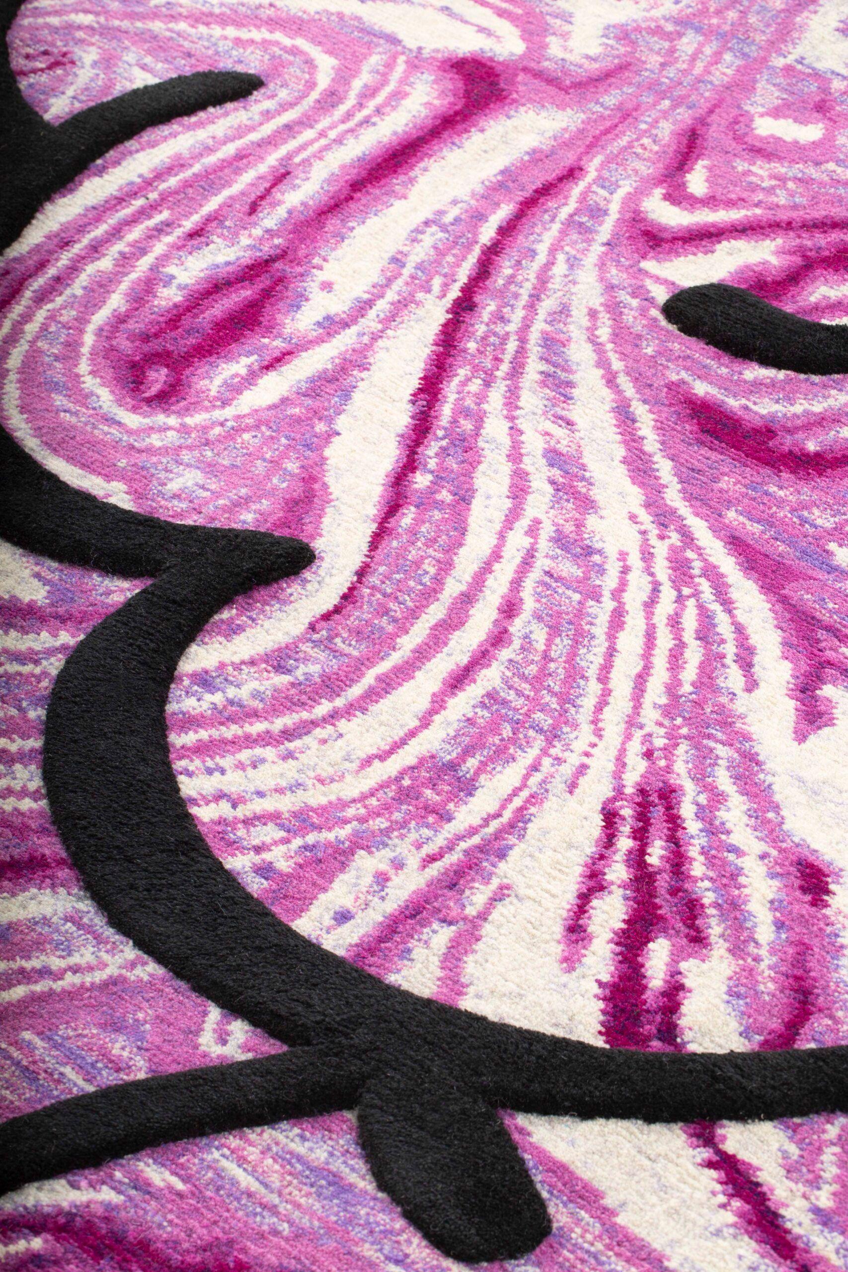 Hand-Knotted cc-tapis Venus WeallcomefromVenus Rug in Pink by Patricia Urquiola For Sale