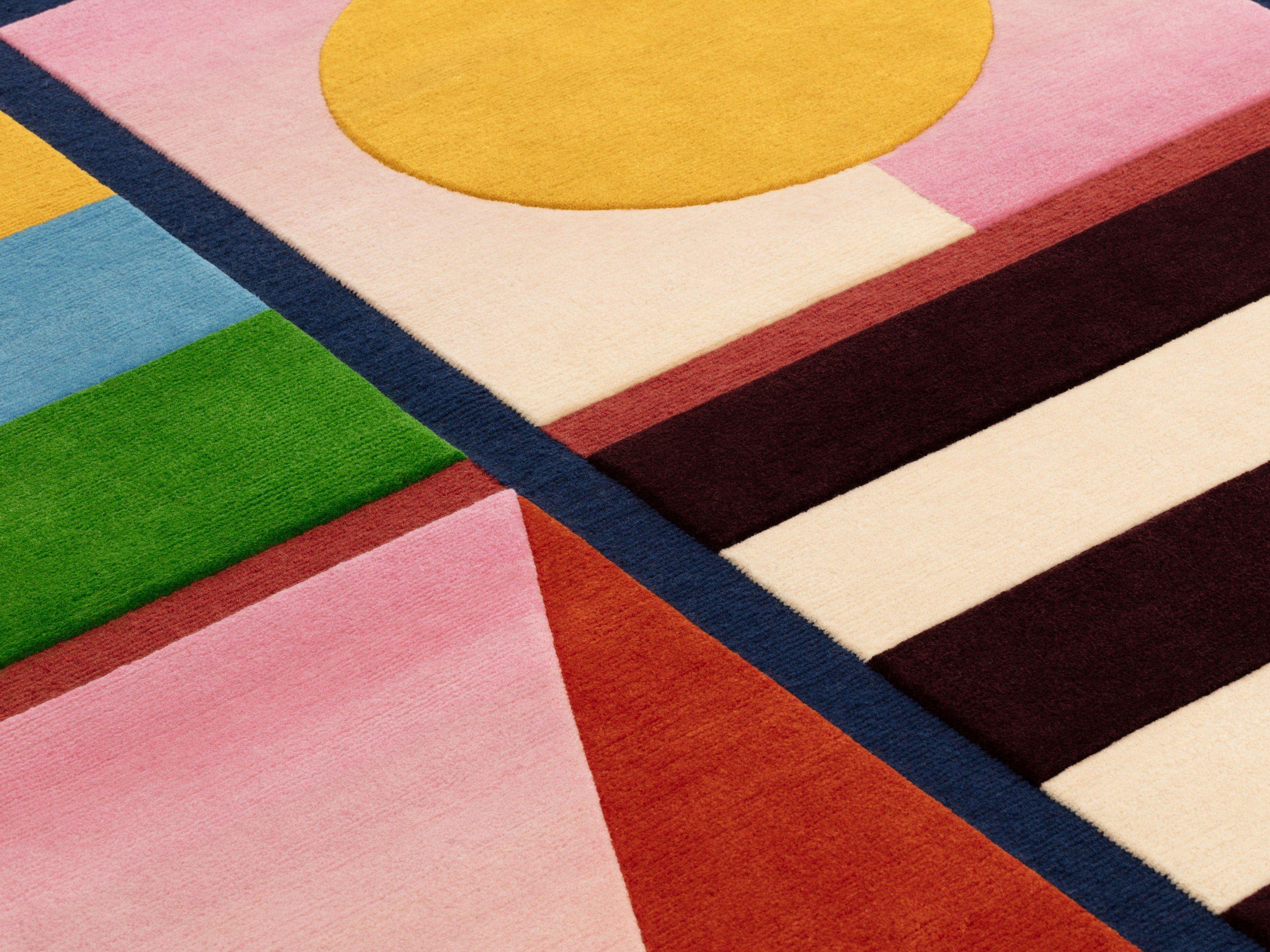 cc-tapis WHAT DO WE ALL NEED? handgefertigter Teppich von India Mahdavi (Nepalesisch) im Angebot