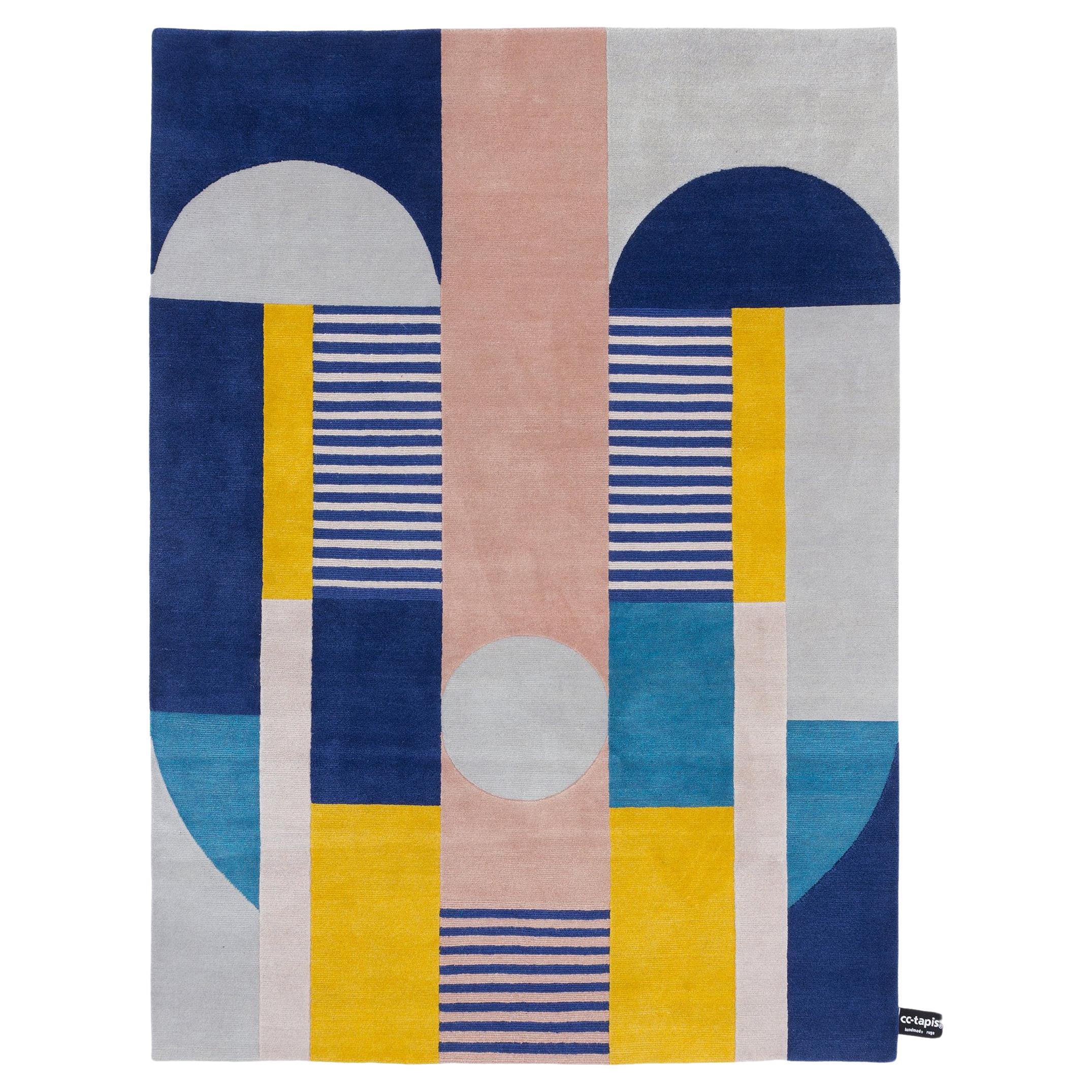 cc-tapis Zo Geometric African Mask Rug by Studio Zaven - IN STOCK For Sale