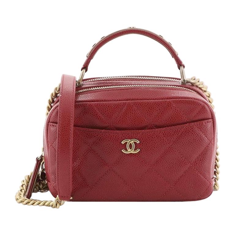 CC Top Handle Camera Bag Quilted Caviar Small at 1stDibs