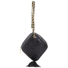 CChanel Vintage Diamond Tassel Crossbody Quilted Lambskin Small