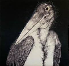 Cécile Bisciglia - English Judge von Cécile Bisciglia - Große Kugelschreiberzeichnung auf Leinwand English Judge von Cécile Bisciglia - Große Kugelschreiberzeichnung auf Leinwand