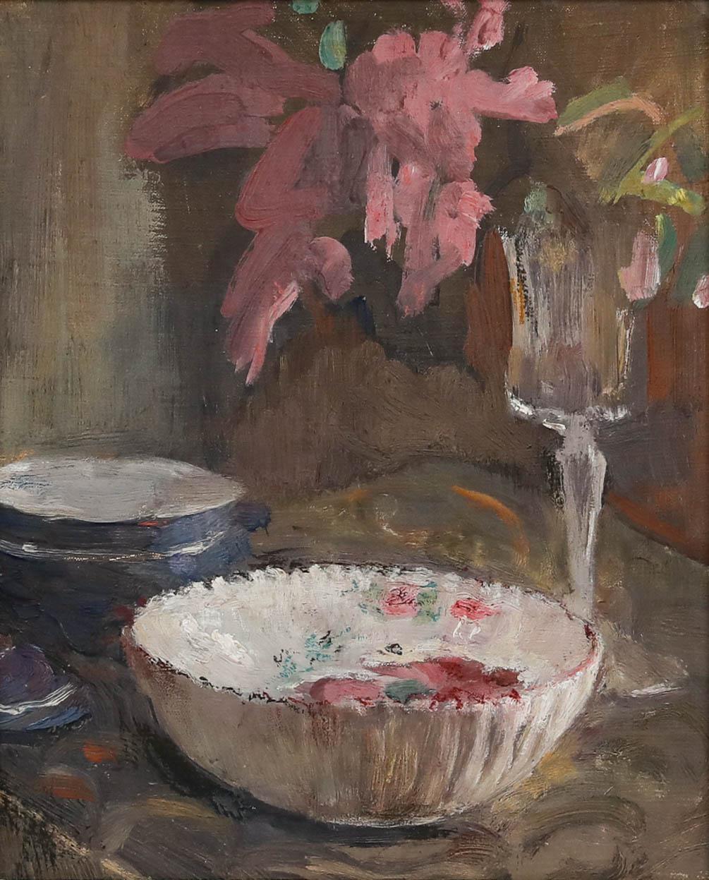 Cecile Hertz-Eyrolles (1875-1974) - Siglo XX Óleo, Estudio de naturaleza muerta - Painting de Cécile HERTZ-EYROLLES (1875-1974)