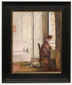 Cecile Hertz-Eyrolles (1875-1974) - Framed Oil, A Relaxing Afternoon