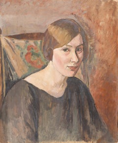 Cecile Hertz-Eyrolles (1875-1974) - Mid 20th Century Oil, A Shy Smile