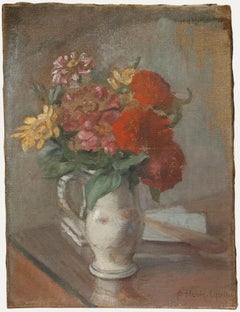 Cecile Hertz-Eyrolles (1875-1974) - Oil, Flowers in a Porcelain Jug